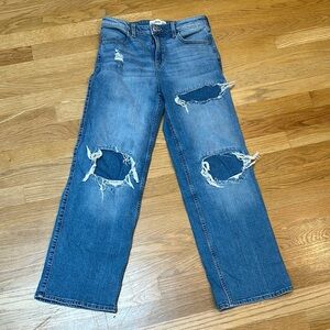 Abercrombie kids high-rise wide leg jeans